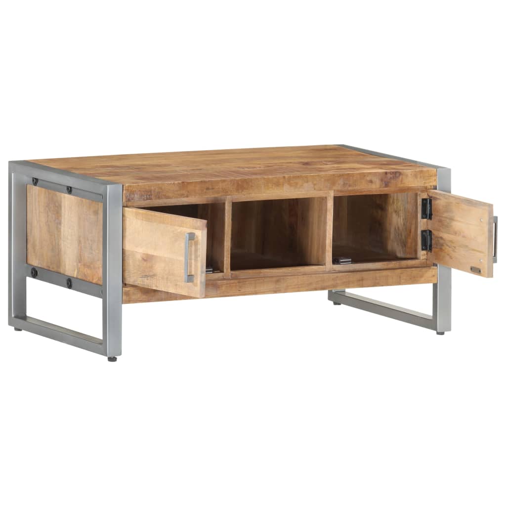 Couchtisch 95x50x40 cm Raues Mangoholz - Pazzar.ch