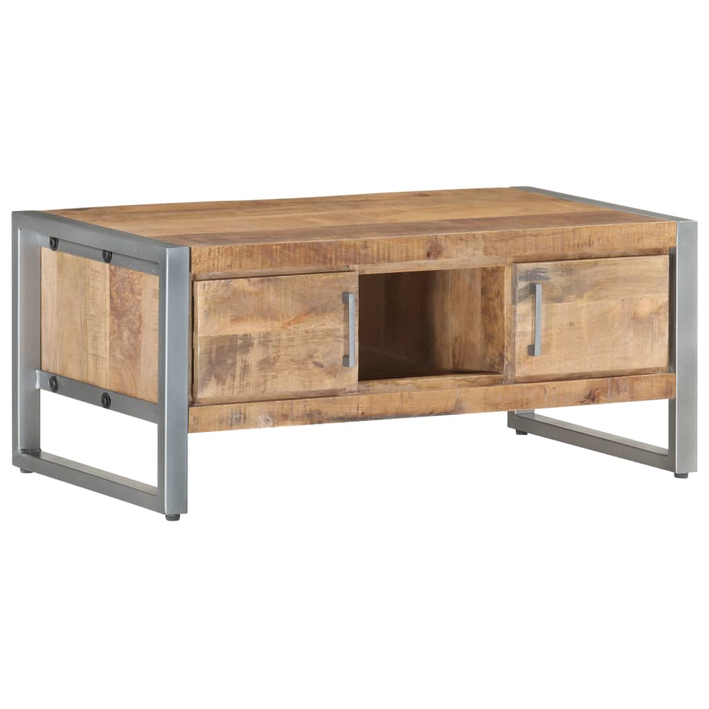 Couchtisch 95x50x40 cm Raues Mangoholz - Pazzar.ch