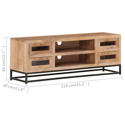 TV-Schrank 110x30x40 cm Akazie Massivholz - Pazzar.ch
