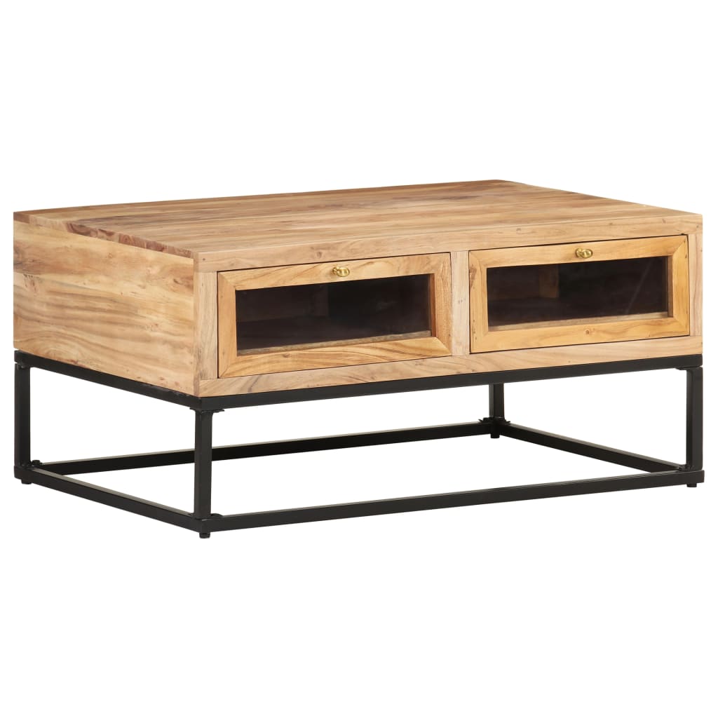 Couchtisch 90x60x40 cm Massivholz Akazie - Pazzar.ch
