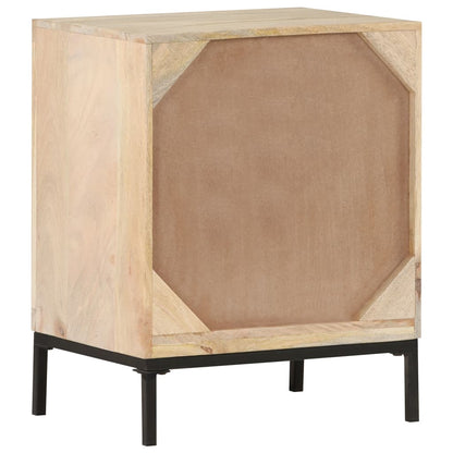 Nachttisch 40x30x50 cm Mango Massivholz und Rohrgeflecht - Pazzar.ch