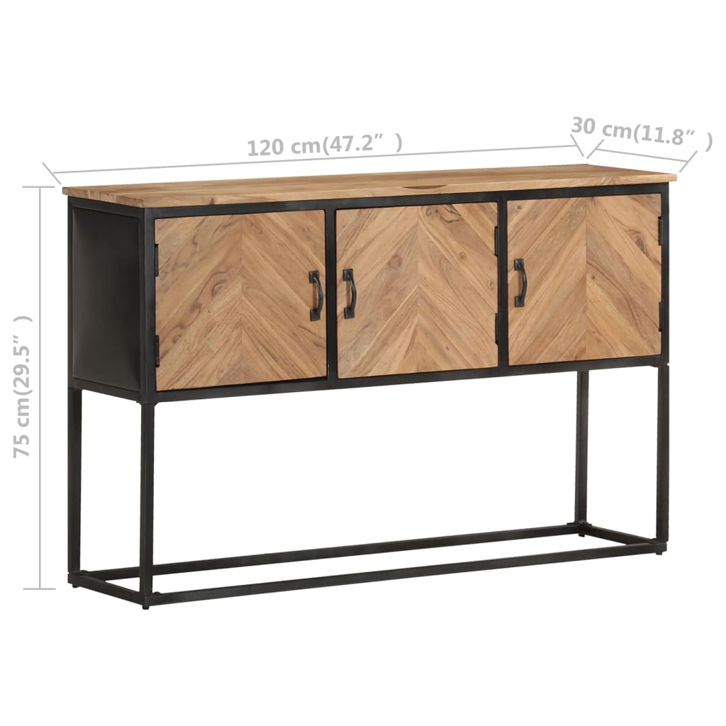 Sideboard 120x30x75 cm Akazie Massivholz - Pazzar.ch
