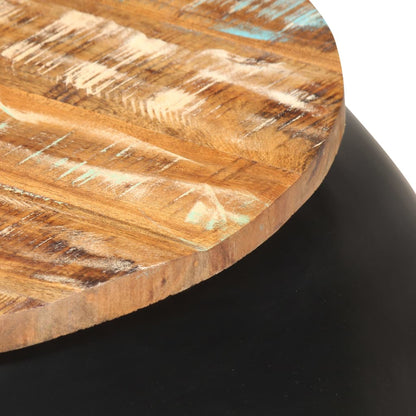Couchtisch Schwarz 68x68x30 cm Recyceltes Massivholz - Pazzar.ch