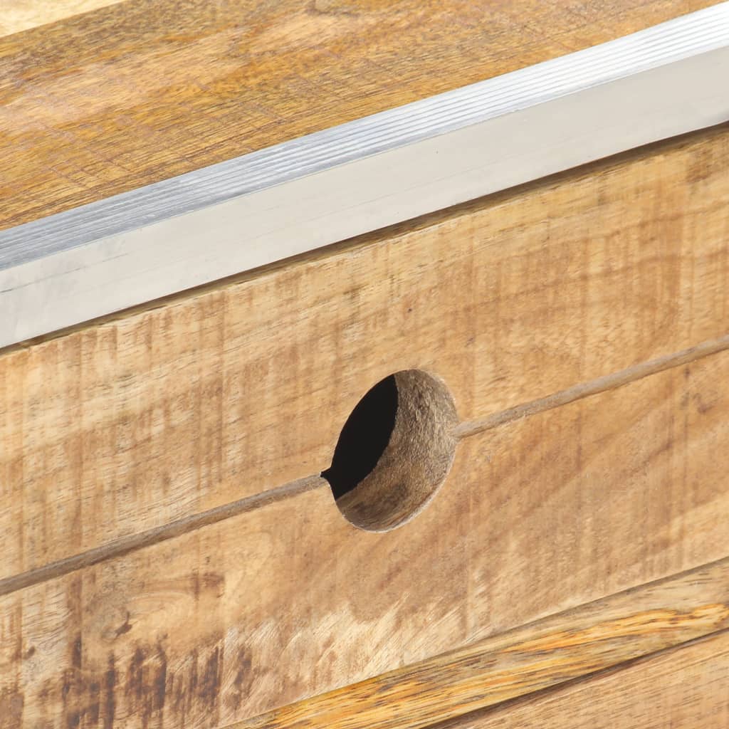 Couchtisch 89x59x33 cm Massives Raues Mangoholz - Pazzar.ch