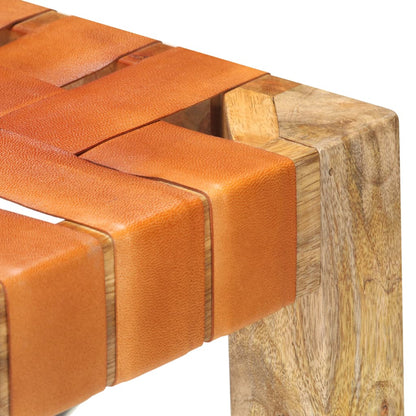 Barhocker 2 Stk. Braun Echtleder 60 cm - Pazzar.ch