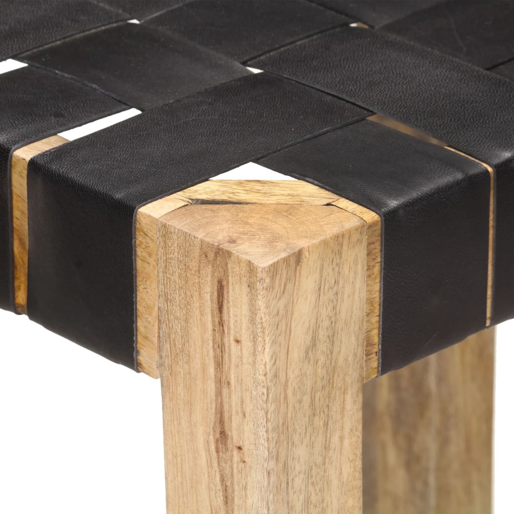 Barhocker 2 Stk. Schwarz Echtleder 75 cm - Pazzar.ch