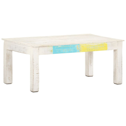 Couchtisch Weiß 110x60x45 cm Massivholz Mango - Pazzar.ch