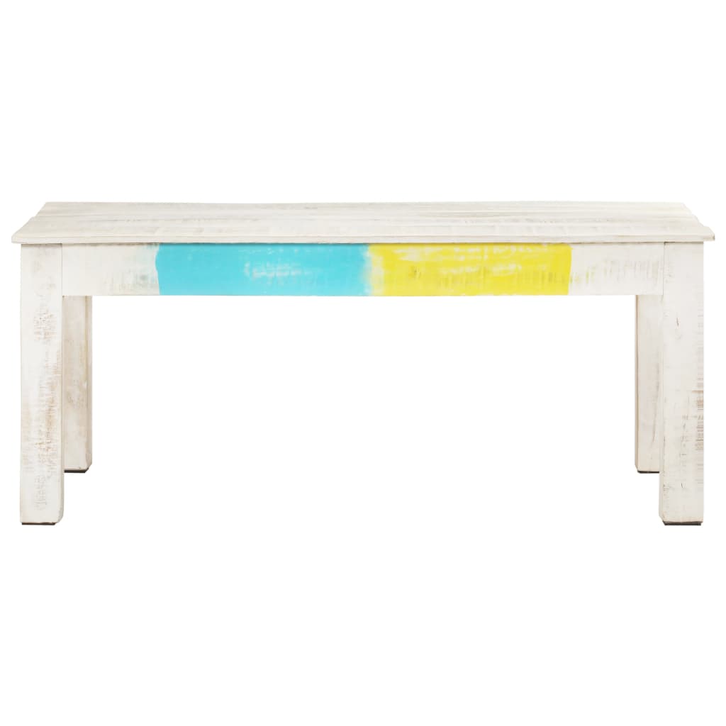 Couchtisch Weiß 110x60x45 cm Massivholz Mango - Pazzar.ch