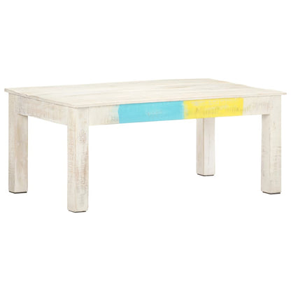 Couchtisch Weiß 110x60x45 cm Massivholz Mango - Pazzar.ch