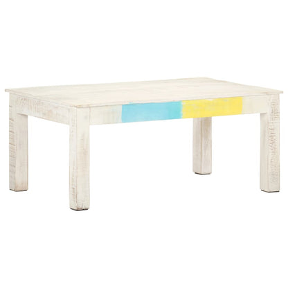 Couchtisch Weiß 110x60x45 cm Massivholz Mango - Pazzar.ch
