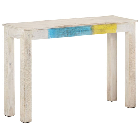 Konsolentisch Weiß 115x35x77 cm Raues Mangoholz - Pazzar.ch