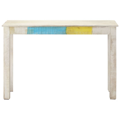 Konsolentisch Weiß 115x35x77 cm Raues Mangoholz - Pazzar.ch