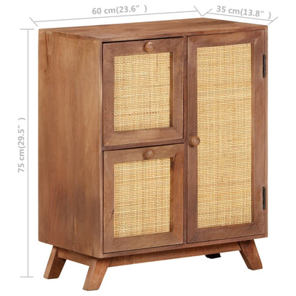 Sideboard 60x35x75 cm Massivholz Mango - Pazzar.ch