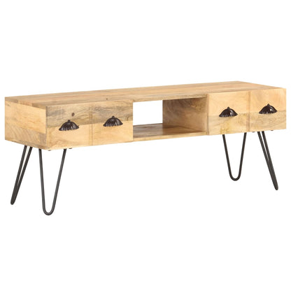 TV-Schrank 120x35x45 cm Mango Massivholz - Pazzar.ch