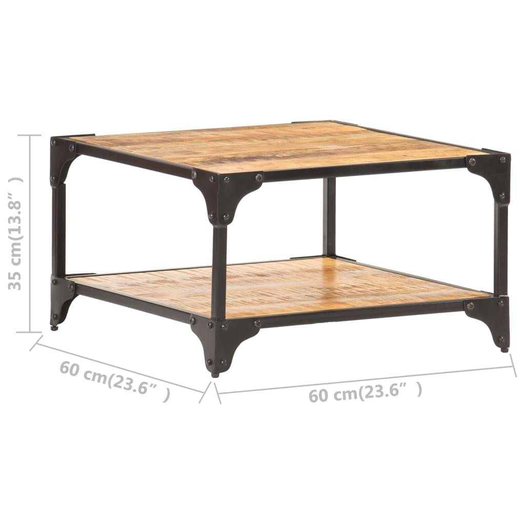 Couchtisch 60x60x35 cm Massivholz Mango - Pazzar.ch
