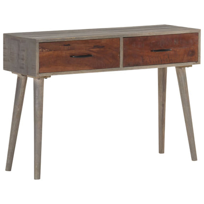 Konsolentisch Grau 110x35x75 cm Raues Mango-Massivholz - Pazzar.ch