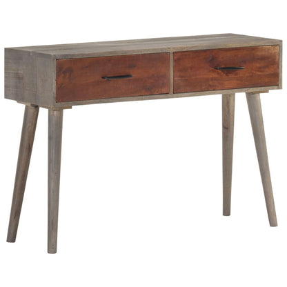 Konsolentisch Grau 110x35x75 cm Raues Mango-Massivholz - Pazzar.ch