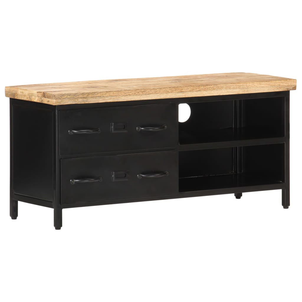 TV-Schrank 90x30x41 cm Raues Mangoholz - Pazzar.ch