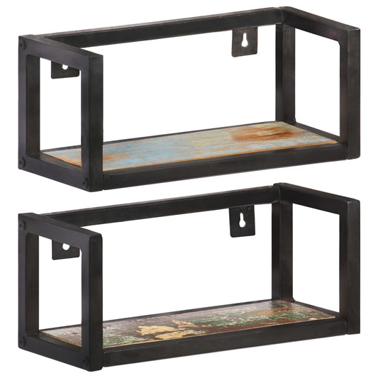 Wandregale 2 Stk. 40 cm Altholz Massiv - Pazzar.ch