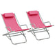 Schaukelstühle 2 Stk. Stahl Rosa
