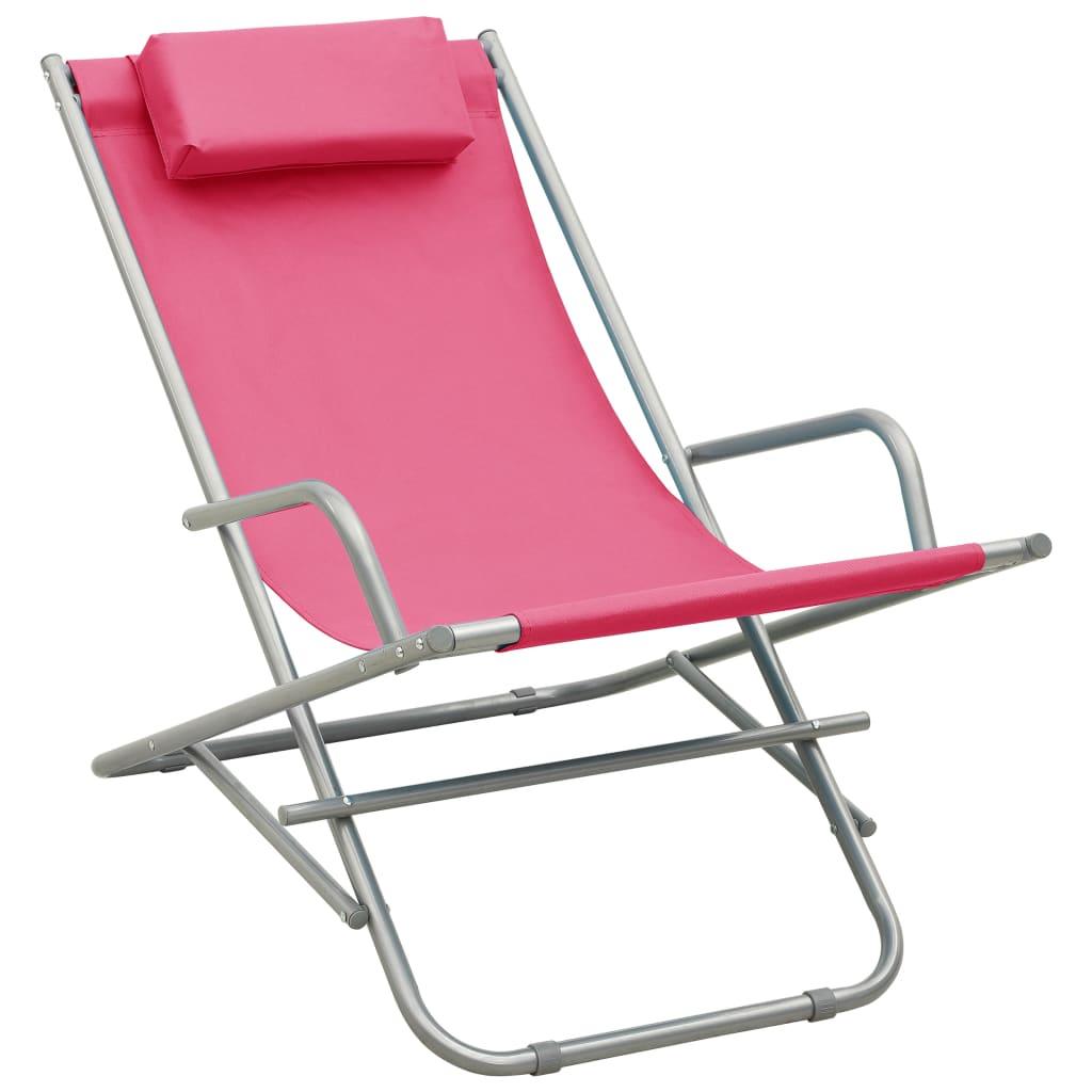 Schaukelstühle 2 Stk. Stahl Rosa - Pazzar.ch