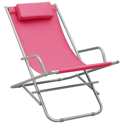 Schaukelstühle 2 Stk. Stahl Rosa - Pazzar.ch