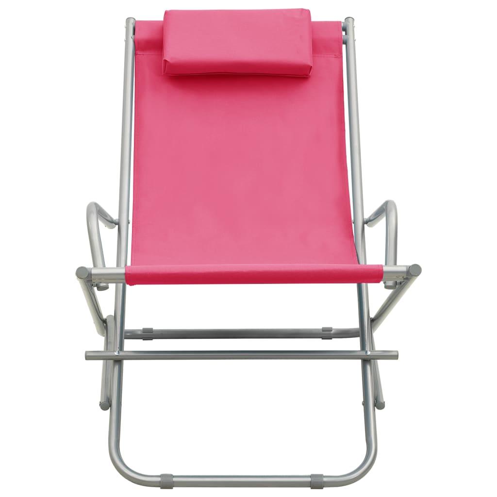 Schaukelstühle 2 Stk. Stahl Rosa - Pazzar.ch