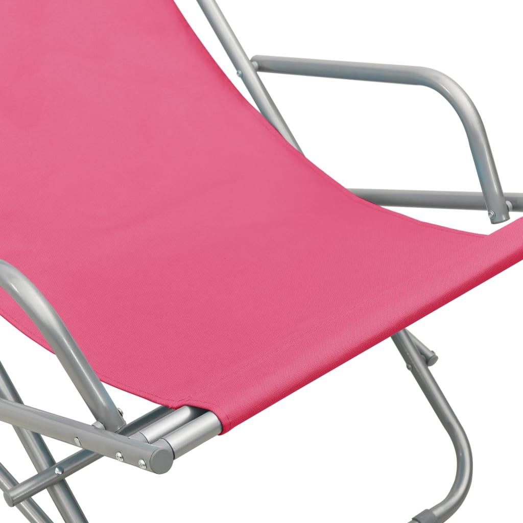 Schaukelstühle 2 Stk. Stahl Rosa - Pazzar.ch
