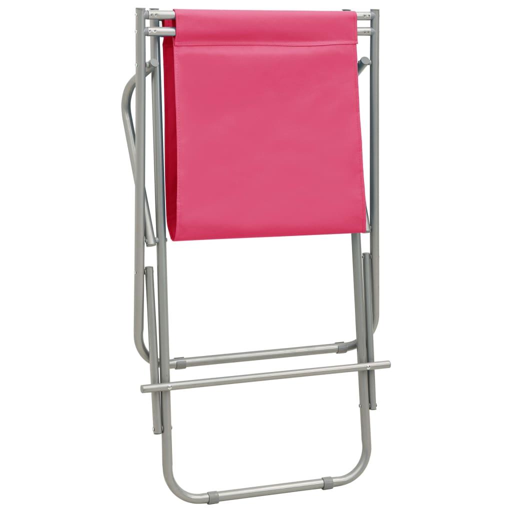 Schaukelstühle 2 Stk. Stahl Rosa - Pazzar.ch
