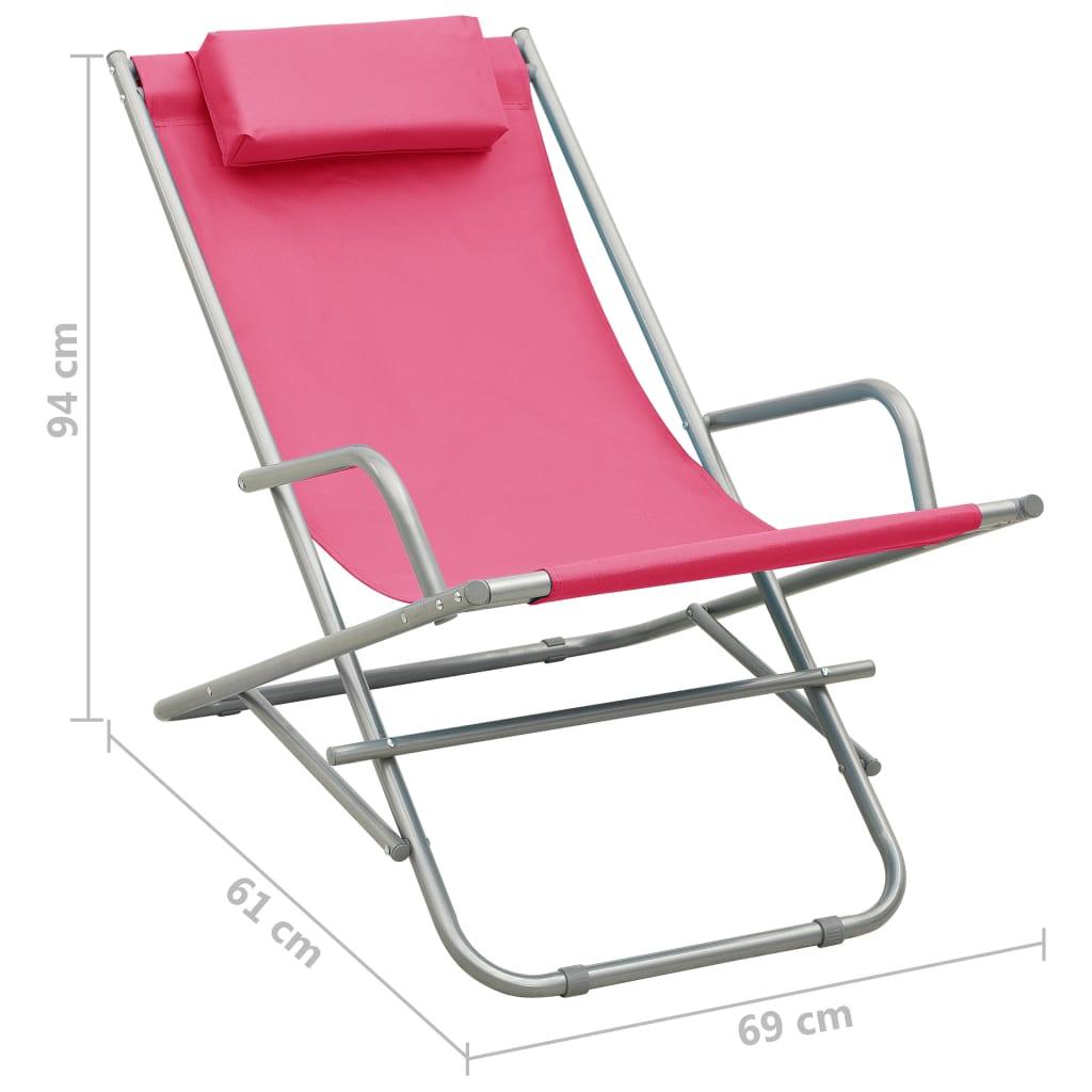 Schaukelstühle 2 Stk. Stahl Rosa - Pazzar.ch