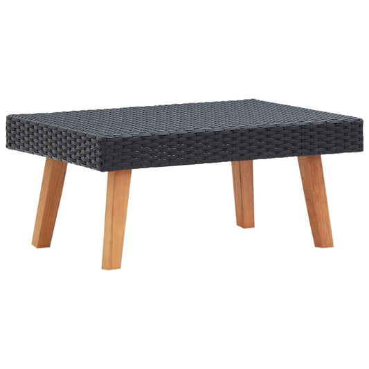 Garten-Couchtisch Poly Rattan Schwarz - Pazzar.ch