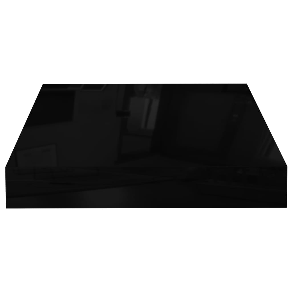 Schweberegal Hochglanz-Schwarz 23x23,5x3,8 cm MDF - Pazzar.ch