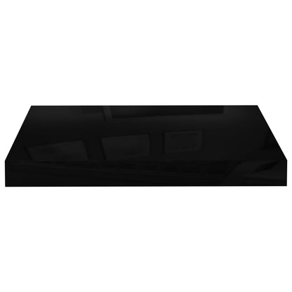 Schweberegale 4 Stk. Hochglanz-Schwarz 40x23x3,8 cm MDF - Pazzar.ch