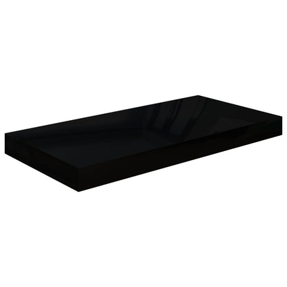 Schweberegale 4 Stk. Hochglanz-Schwarz 50x23x3,8 cm MDF - Pazzar.ch