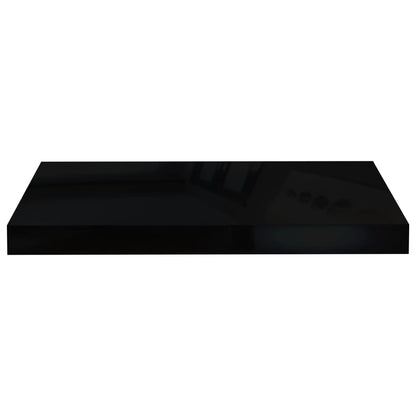 Schweberegale 4 Stk. Hochglanz-Schwarz 50x23x3,8 cm MDF - Pazzar.ch