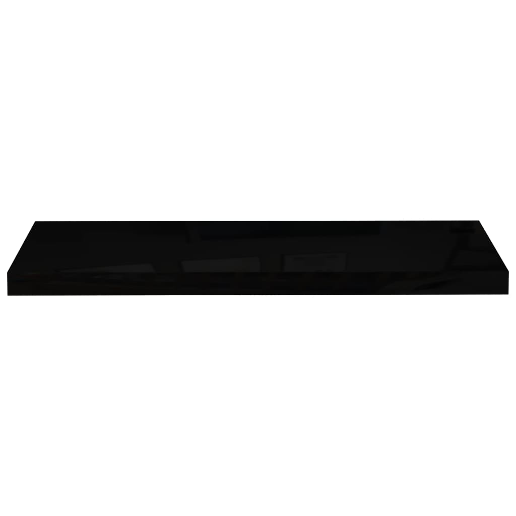 Schweberegal Hochglanz-Schwarz 80x23,5x3,8 cm MDF - Pazzar.ch