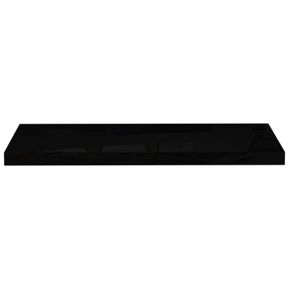 Schweberegal Hochglanz-Schwarz 80x23,5x3,8 cm MDF - Pazzar.ch
