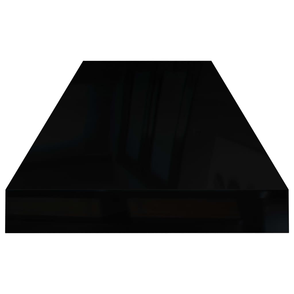 Schweberegale 4 Stk. Hochglanz-Schwarz 80x23,5x3,8 cm MDF - Pazzar.ch