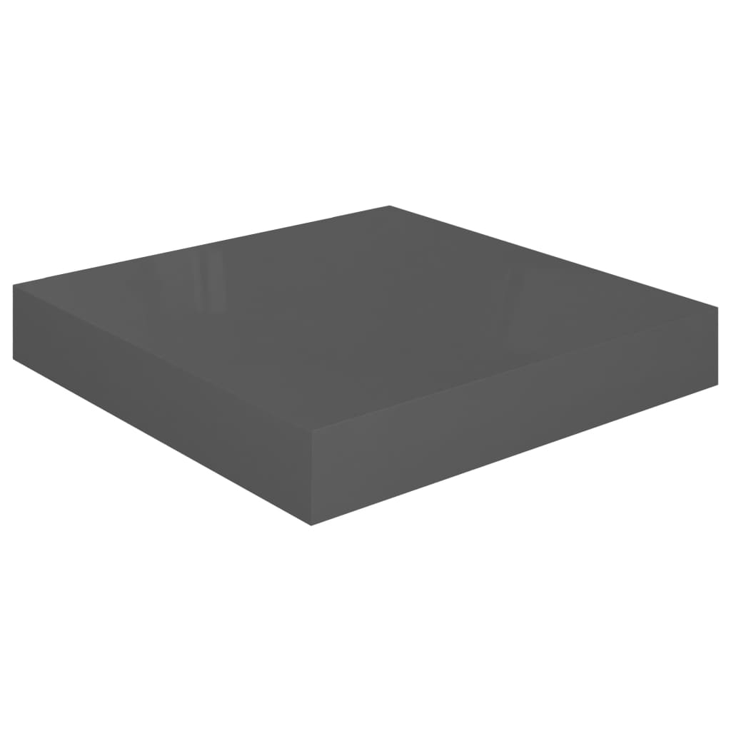 Schweberegal Hochglanz-Grau 23x23,5x3,8 cm MDF - Pazzar.ch