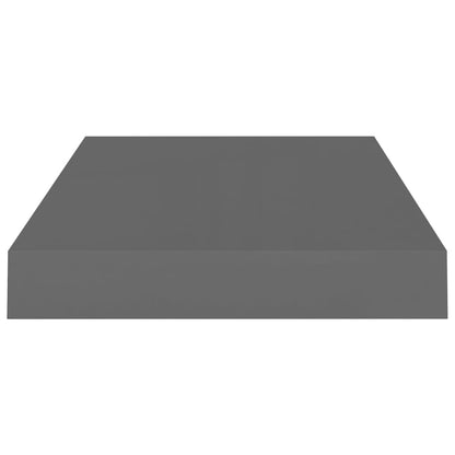 Schweberegale 4 Stk. Hochglanz-Grau 40x23x3,8 cm MDF - Pazzar.ch
