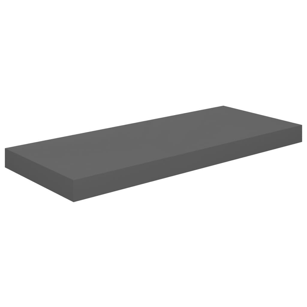 Schweberegal Hochglanz-Grau 60x23,5x3,8 cm MDF - Pazzar.ch