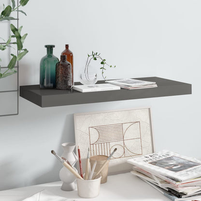 Schweberegal Hochglanz-Grau 60x23,5x3,8 cm MDF - Pazzar.ch