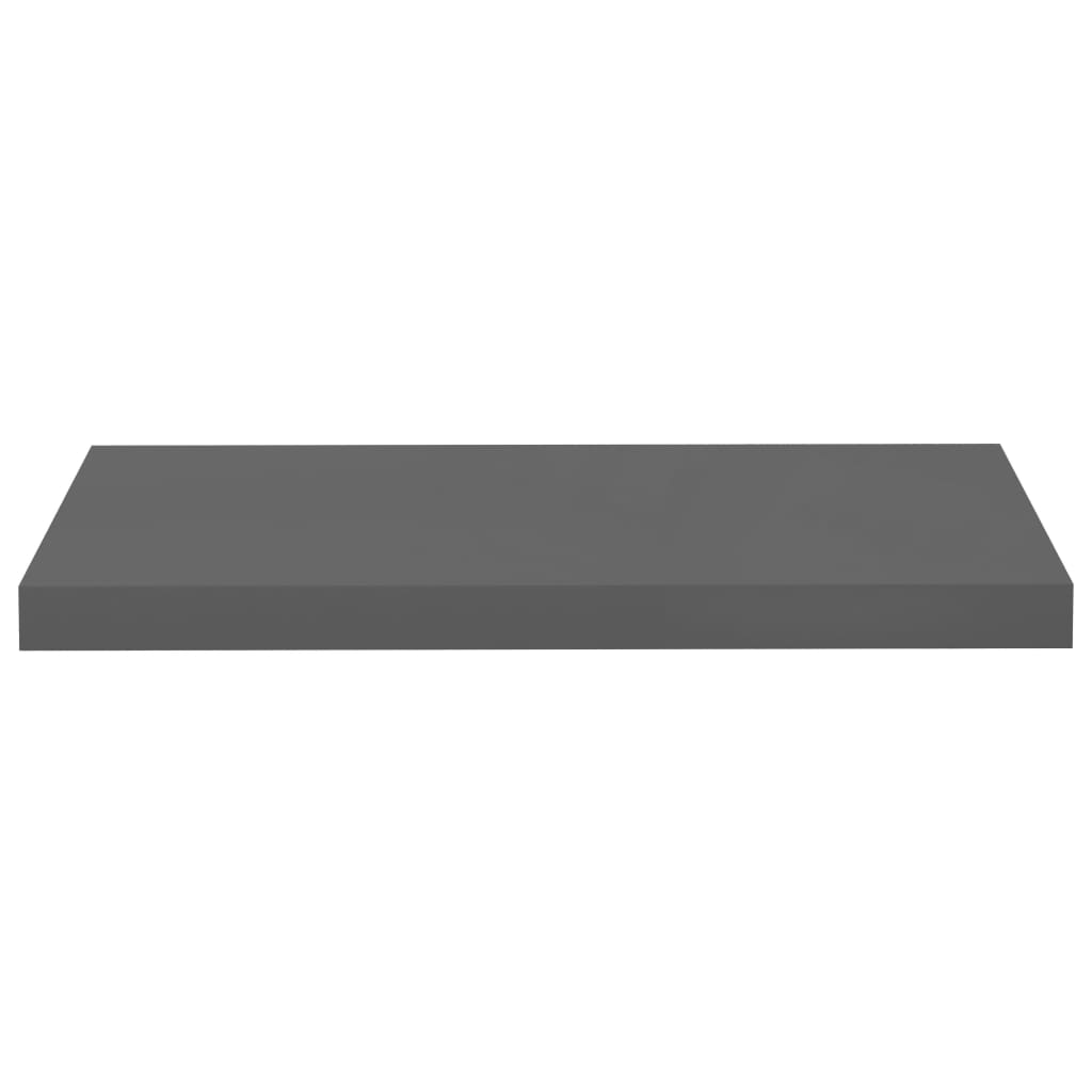 Schweberegale 4 Stk. Hochglanz-Grau 60x23,5x3,8 cm MDF - Pazzar.ch