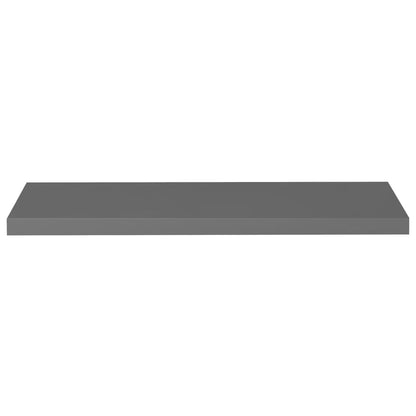 Schweberegale 2 Stk. Hochglanz-Grau 90x23,5x3,8 cm MDF - Pazzar.ch