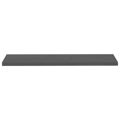Schweberegale 4 Stk. Hochglanz-Grau 120x23,5x3,8 cm MDF - Pazzar.ch