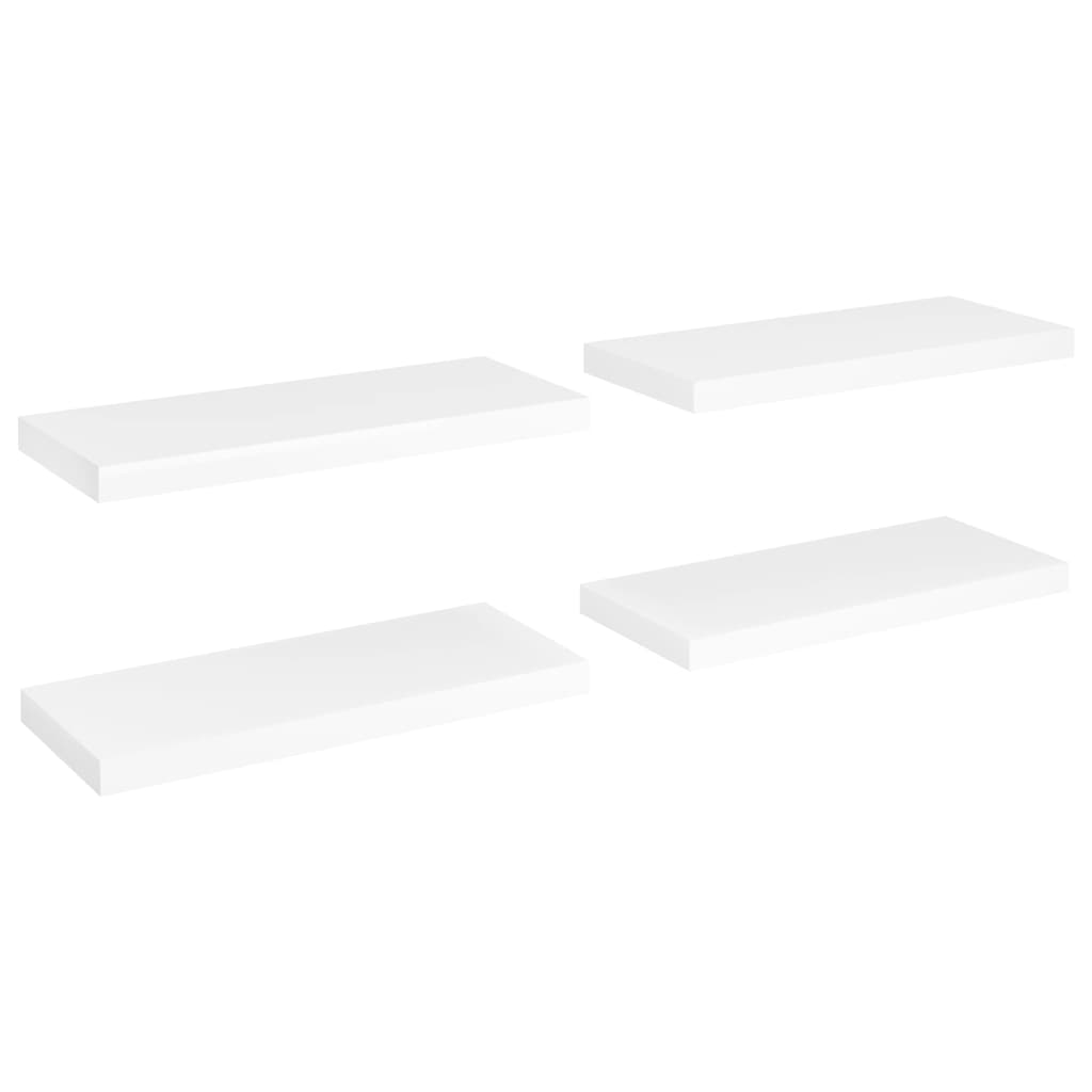 Schweberegale 4 Stk. Weiß 60x23,5x3,8 cm MDF - Pazzar.ch