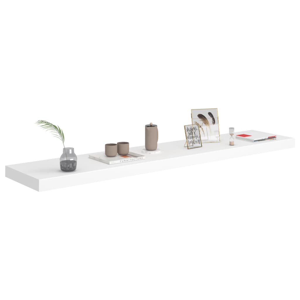 Schweberegale 4 Stk. Weiß 120x23,5x3,8 cm MDF - Pazzar.ch