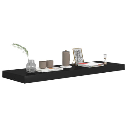 Schweberegal Schwarz 80x23,5x3,8 cm MDF - Pazzar.ch