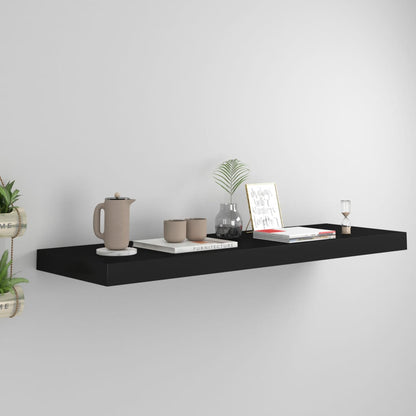 Schweberegal Schwarz 80x23,5x3,8 cm MDF - Pazzar.ch