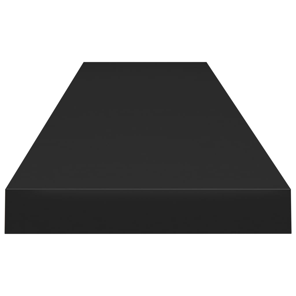 Schweberegale 2 Stk. Schwarz 120x23,5x3,8 cm MDF - Pazzar.ch